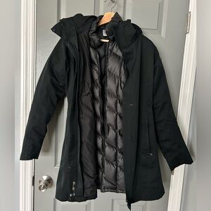 Patagonia Tres 3-in-1 parka, puffer, and rain jacket/shell small black